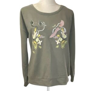 CG Sport Green Embroidered Graphic Crewneck‎ Sweatshirt Sz M